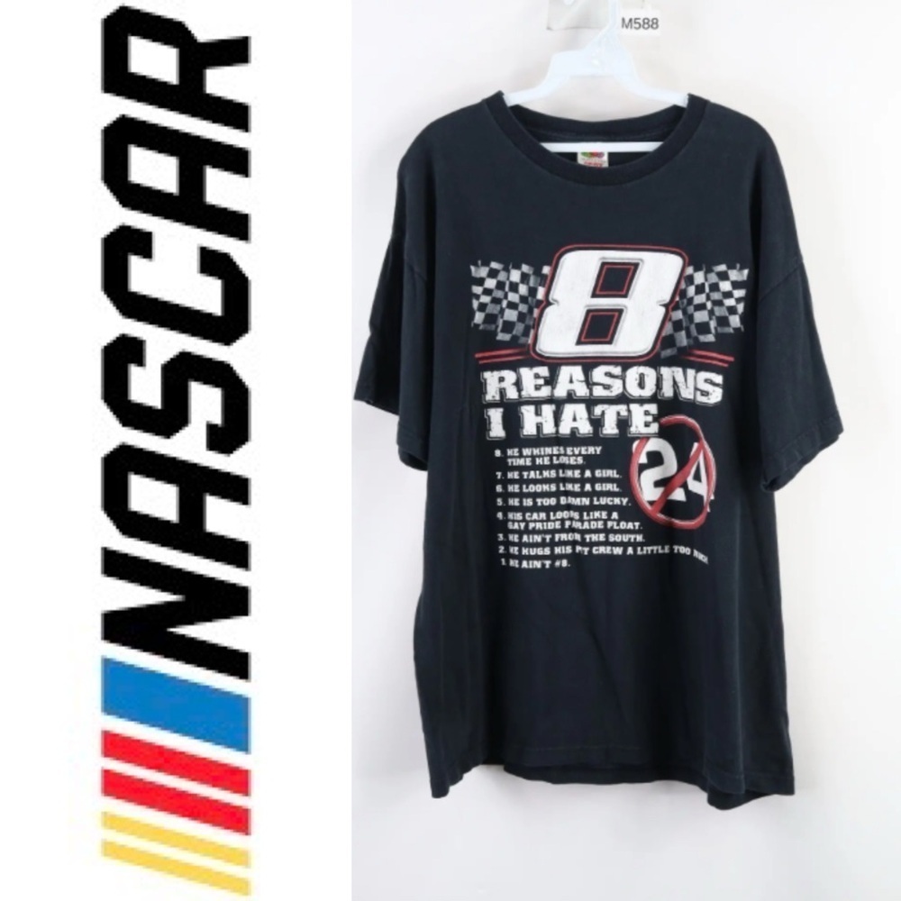 Vintage NASCAR Dake Earnhardt/ Jeff Gordon black graphic t-shirt size L